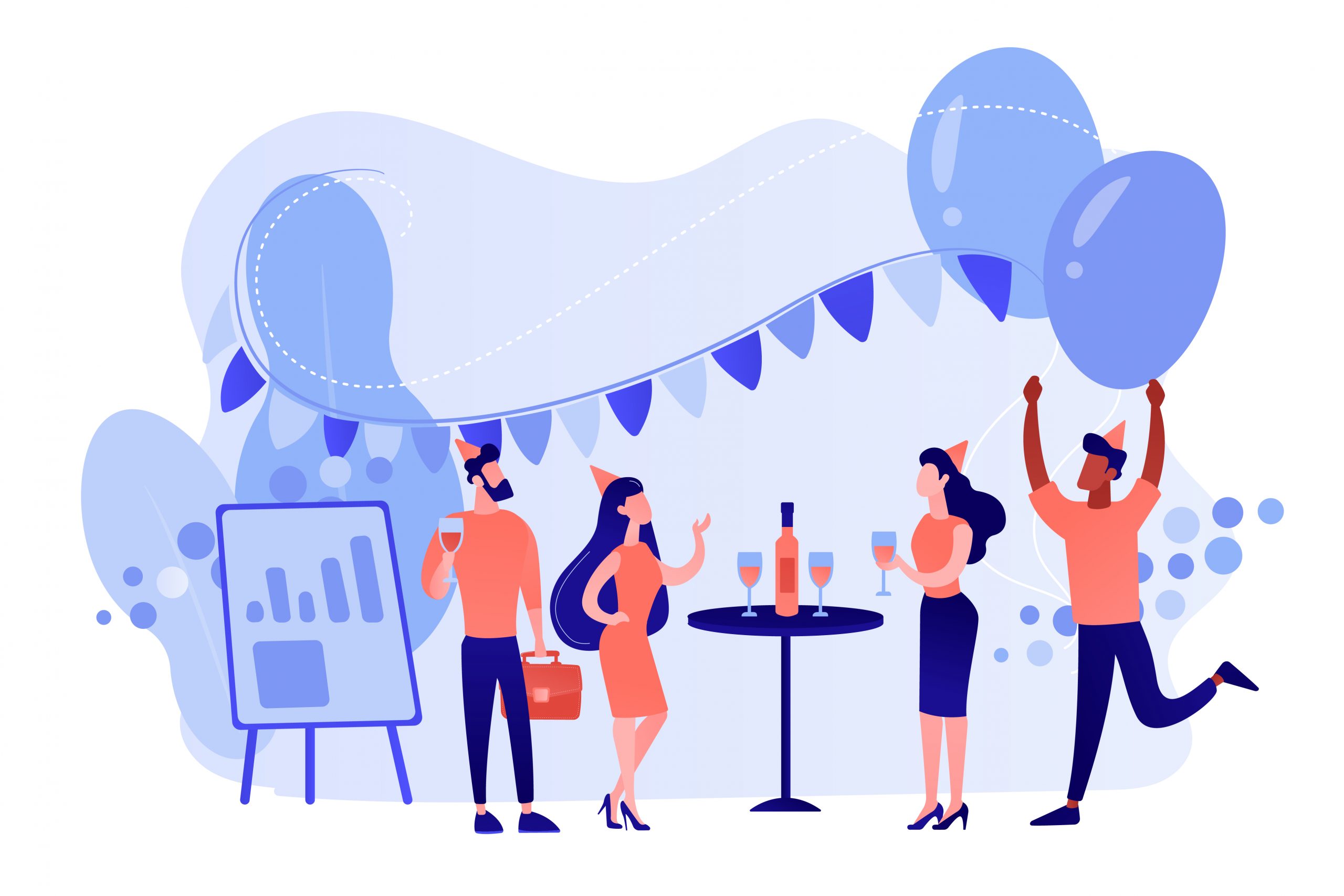 Corporate party concept vector illustration